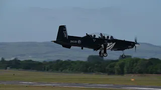 RAF Texan landing Prestwick Airport