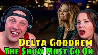 #REACTION TO Delta Goodrem - The Show Must Go On (Global Citizen Live) THE WOLF HUNTERZ REACTIONS