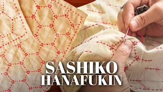 Sashiko Hanafukin with Tortoise Shell Pattern | Part 2