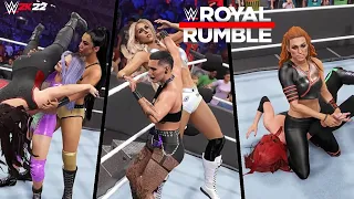 WWE Women's Royal Rumble match 2023 -  WWE 2K22 Prediction Highlights