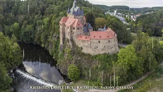 Замок Крибштайн, Саксония, Германия.Удивительная красота. Звуки дождя.
