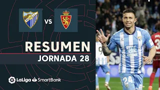 Resumen de Málaga CF vs Real Zaragoza (3-0)