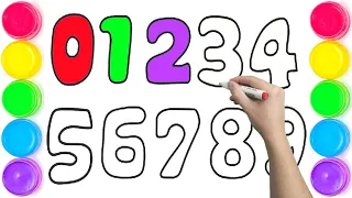 How to Draw Numbers 0 to 9 Easy Step by Step for Kids - Ks Art (#kids)
