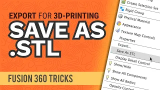 Exporting STL Files in Fusion 360