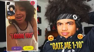 TELLING RANDOM GIRLS TO RATE ME 1-10 PT. 2 😍 MONKEY APP 🐵 (SHE WANT KIDS)