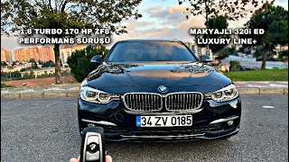 BMW F30 320i ED | 1.6 Turbo 170 HP ZF8 | Otoyol Ve Performans Sürüşü | 238 KM/H+ | Luxury Line+