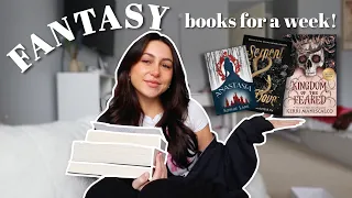 i read fantasy books for a week! | spoiler-free reading vlog