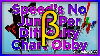 Speed's No Jump Per Difficulty Chart Obby: β | All Stages [1-33]