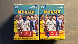 2022/23 Topps UEFA Merlin Chrome Blaster Boxes x2 Review - New Year Same Stuff