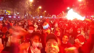 Tear Gas & Baton-Wielding Police Clash As PSG Fans Throw Flares After Champions League Defeat