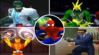 Spider-Man 2: Enter Electro All Bosses | Boss Fights (PS1) 1080p