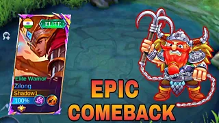 ZILONG VS FRANCO !! EPIC COMEBACK GAMEPLAY !! BUILD TOP 1 GLOBAL ZILONG