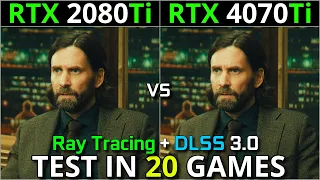 RTX 2080 Ti vs RTX 4070 Ti | Test in 20 Games | 1440p & 2160p | Ray Tracing PT + RR & DLSS 3.0