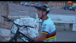 VISITA ZARAGOZA EL CAMPEÓN DEL MUNDO DE TRIAL EN BICI ALEJANDRO MONTALVO 2024