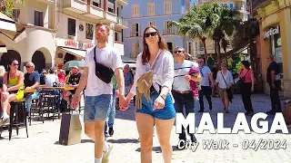 Malaga Things to See - City Walk Costa del Sol Spain April 2024 [4K]