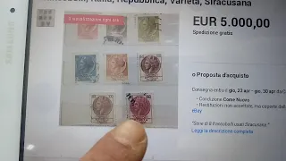 Rare old stamps in italy