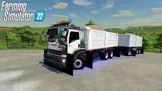 Farming Simulator 22 - ISUZU 360 GIGA SU Tandem Truck With Overload Cannot Budge