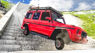 Cars vs Stairs #5 - BeamNG Drive | CRASHdriven