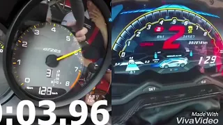 Lamborghini Aventador SVJ vs Porsche 911 GT2 RS 0-260 kmh