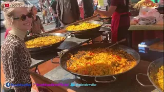 PAELLA - Spanish Street Food. Valencia Paella.