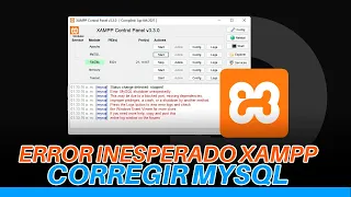 Corregir Error Fatal en MySQL en XAMPP 2021 [Actualizado]