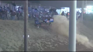 No place is safe from an out of control sprintcar!