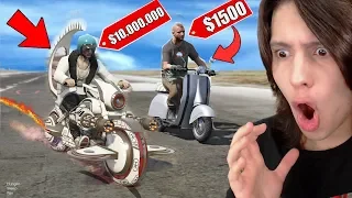 A MOTO MAIS BARATA VS A MAIS CARA do  GTA 5! (Loucuraa)