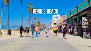 [4K] Los Angeles - Venice Beach, Muscle Beach, CA, Walking Tour