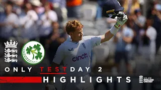 Pope Scores 205 off 208 Balls | Highlights - England v Ireland Day 2 | LV= Insurance Test 2023