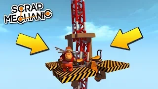 СТРОИМ ЛИФТОВУЮ БАШНЮ до НЕБА !!! УГАР ФЕЙЛЫ ПРИКОЛЫ !!! ДНЕВНИК Scrap Mechanic !!!"