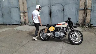 Yamaha XJR 1300 custom scrambler