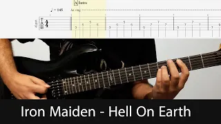 Iron Maiden - Hell On Earth Intro Guitar Riffs With Tabs