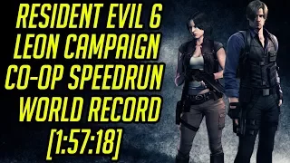 Resident Evil 6 (PC) Leon Campaign Co-Op Speedrun World Record [1:57:18]