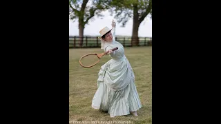 Dressing up for a game of tennis, circa 1885