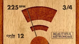 225 BPM 3/4 Wood Metronome HD