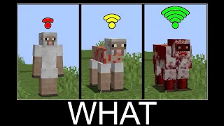 Scary sheep with different Wi-Fi in Minecraft wait what meme part 121