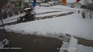 Yamaha Rhino Plowing Snow