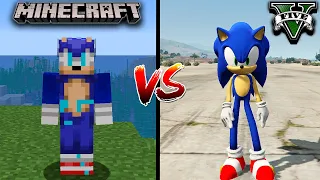 GTA V Sonic VS MINECRAFT Sonic - WHO IS BEST?