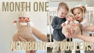 FIRST MONTH WITH OUR THIRD BABY + twin toddlers | heather fern