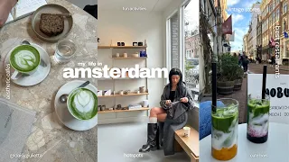 Spring in Amsterdam (vlog) | aesthetic cafés, vintage shopping, best restaurants, hotspots, activity