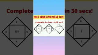 Brain Teaser Puzzle: Complete the series by identifying the missing number in 30 secs #shorts #short