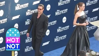 Brad Pitt and Angelina Jolie Interact with Each Other on a Red Carpet