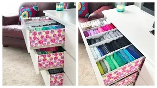 How I Organize & Embellish My Dresser // Konmari Drawer Organization & DIY Dividers