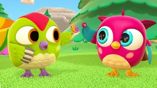 Baby learning numbers for kids with Hop Hop the Owl. The abacus for kids. Baby cartoons in English.