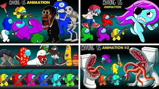 Among Us COLLECTION vs Rainbow Friends ROBLOX, Pibby, Zombies - AMONG US ANIMATION EP10