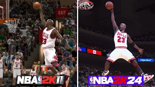 Free Throw Line Dunk With Michael Jordan On Every NBA 2K!