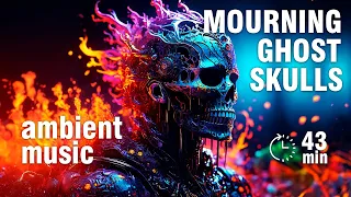 Mourning ghost skulls with ambient music