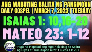 ANG MABUTING BALITA NG PANGINOON | MARCH 7, 2023 | DAILY GOSPEL READING | ANG SALITA NG DIYOS | FSMJ