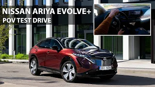 Nissan Ariya Evolve Plus e-4ORCE AWD | POV Test Drive, Interior and Exterior