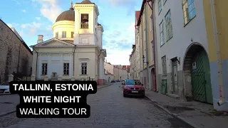 City walks series - Tallinn, Estonia (walking at summer night - around 4-5 AM)